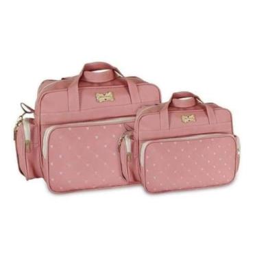 Imagem de Kit bolsa bordada cor goiaba - Hasack 