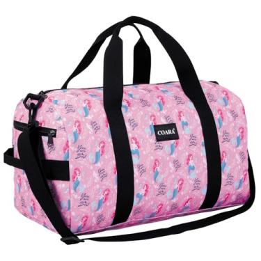 Imagem de Bolsa esportiva infantil para meninos e meninas, bolsa de mão personalizada para viagem, academia, esporte e dança, Multicor, Sereia