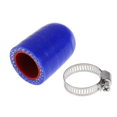 Imagem de ACROPIX Tampa de extremidade de mangueira de borracha de silicone ID 16 mm de poliéster de 4 camadas para válvula de desvio de líquido de arrefecimento turbo a vácuo 30 mm azul por fora e vermelho por