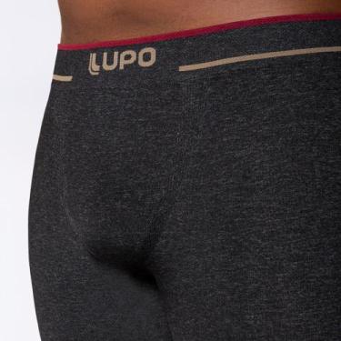 Imagem de Cueca Lupo Boxer Sem Costura Tamanho Especial 17800-001, Preto mescla,