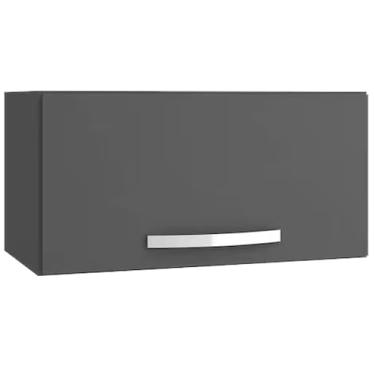 Imagem de Armário Aéreo Geladeira Puxador 60 cm 1 Porta Cinza - AJL Móveis