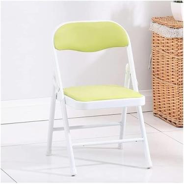 Imagem de NEWCES Cadeira dobrável cadeira dobrável estofada assento de jantar acolchoado portátil sem braço para sala de estar interior quarto de meninas cadeira de evento forte e resistente (cor: G, tamanho: 53 cm)
