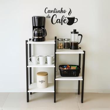 Imagem de Aparador Buffet Cantinho Do Café Mdf Estilo Industrial Balcão Branco