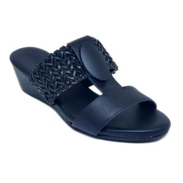 Imagem de Tamanco Anabela Tira Dupla Usaflex AI3704 - Preto - 40