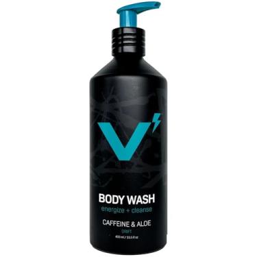 Imagem de VOLT Sabonete corporal masculino – Sem sulfato com cafeína e aloe, aroma de sal marinho cítrico, frasco de alumínio recarregável de 400 ml