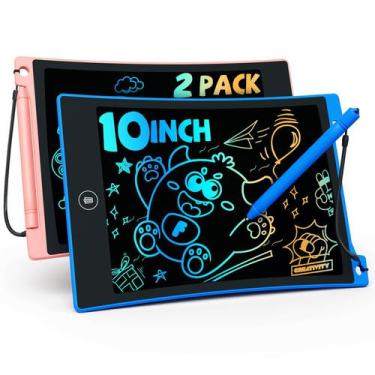 Imagem de Tablet de escrita LCD TEKFUN de 10 polegadas, pacote com 2 polegadas p
