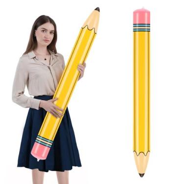 Imagem de Lápis inflável Dalycro Giant Blow Up 43 polegadas amarelo