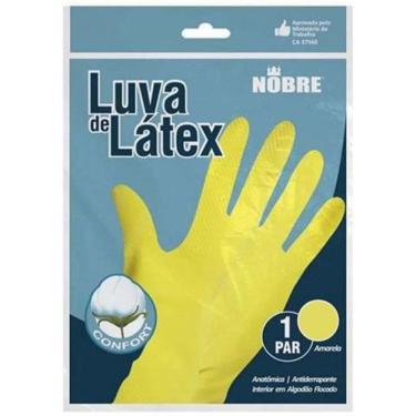 Imagem de Luva Borracha/Latex Sl Amarela G Nobre Ca 41780