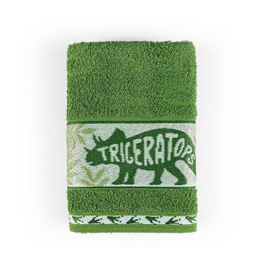 Imagem de Toalha De Banho Infantil Pitico 1,15m X 75cm 100% Algodão Macio - Dinossauro Verde