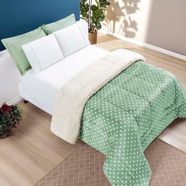 Imagem de Coberdrom Cobertor Celine Casal King 01 Peça Tecido Sherpa Manta Flannel Quente - Verde...