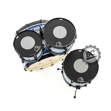 Imagem de Kit de Abafadores Gorilla KT1C Tons e Surdo Cinza 10,12,14 Borracha Funciona como Pad de Estudo