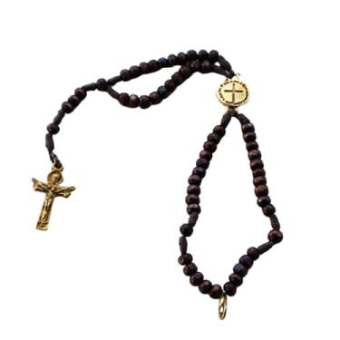 Imagem de Terço de pulso duas Cruzes em madeira