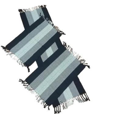 Imagem de Conjunto de Tapetes para Cozinha, Tapete e Passadeira, Decorativo com 3 peças (Preto)