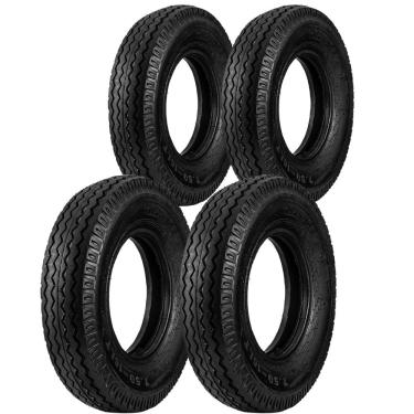 Imagem de Kit 4 Pneus 7.50-16 Liso 14 Lonas 122/118K DR22 Durable