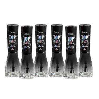 Imagem de Kit 6 Top Glass Dailus Top Coat Efeito Gel Profissional 8ml