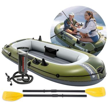 Imagem de Barco Bote Inflável Seahawk 2 Pessoas 240kg com Remos e Bomba Intex