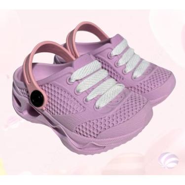 Imagem de Sandália Babuche ou Crock Infantil Feminino Leve, Macio e Confortável 