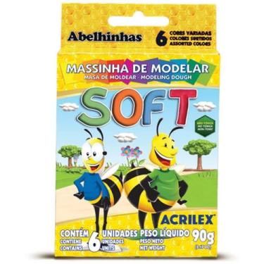 Imagem de Massa para Modelar SOFT C/06 Cor.foscas Bs.amido com 12 Unidades - GNA