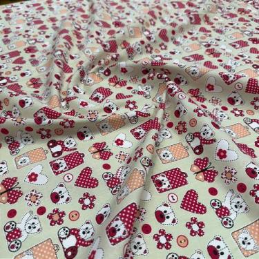 Imagem de Tecido Tricoline Estampado Ursinhos 100% Algodão 1,40m para Artesanato