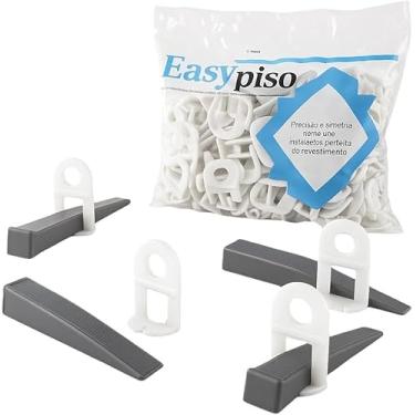 Imagem de Clips Nivelador Piso Porcelanato + 100 Cunha + Super V4d (600 Unidades, 1,5 mm)