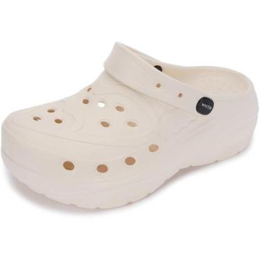 Imagem de Tamancos e mules WHITIN femininos, bico fechado de verão, bege 41