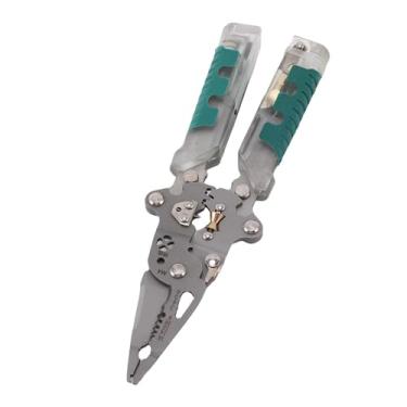 Imagem de Yunseity Descascador de Fio 20 Em 1, Ferramenta de Alicate Dobrável de Teste Elétrico Multifuncional para Decapagem e Crimpagem de 8,8 Polegadas, Alerta de Aviso Duplo, para Fiação