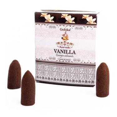 Imagem de Incenso Indiano Goloka Cascata Vanilla Baunilha 