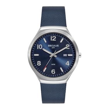 Imagem de Relógio Seculus Masculino Ref: 77288gpsvoa3 Slim Mesh Bicolor