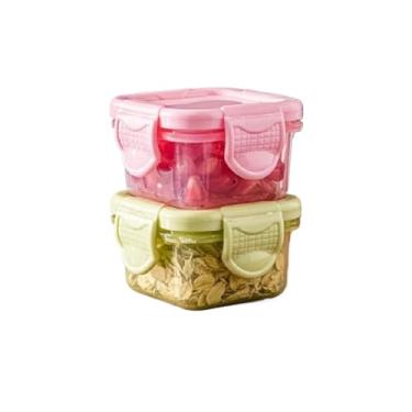 Imagem de Kit Mini Potes Herméticos De Plástico Antivazamento Freezer Microondas(2 PEÇAS,150 ML)