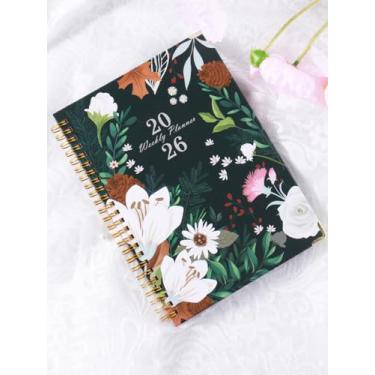 Imagem de Agenda acadêmica de janeiro de 2026 a dezembro de 2026, livro de planejamento de agenda semanal e mensal, A5 (15 x 20 cm), caderno de calendário diário com abas, organizador de escola universitária