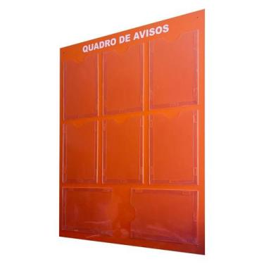 Imagem de Quadro Aviso Gestão Á Vista 8 Displays A4 ACM Laranja - DC Express