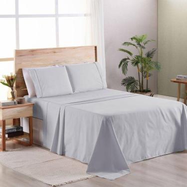 Imagem de Jogo De Cama Premier Casal 03 Peças Hipercal 500 Fios 100% Poliéster - Cinza