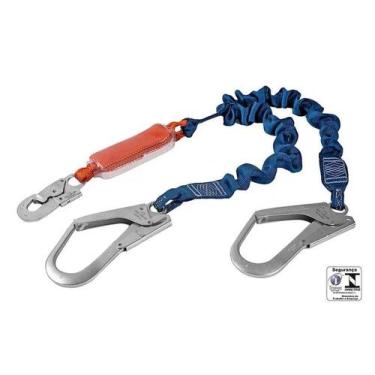 Imagem de Talabarte y em fita tubular top 6300 c/abs mosquetao 55mm top cintos