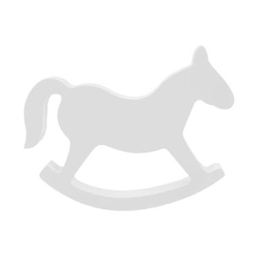 Imagem de IEUDNS Decoração de cavalo de balanço de madeira, estatueta de cavalo de balanço, ornamento de decoração para prateleira