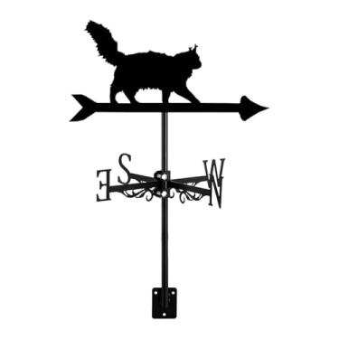 Imagem de Whtkoph de metal em forma de gato, ornamento artístico em ferro, ideal para, cerca ou jardim.