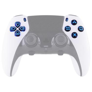 Imagem de eXtremeRate Multi-Colors Luminated D-pad Action Create Option Face Buttons for PS5 Edge Controller, 7 Colors 9 Effects D&F LED Kit for PS5 Edge Controller - Black Classical Symbols Buttons