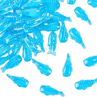 Imagem de SUNNYCLUE Estatueta em miniatura de baleia com 50 peças, mini figuras de peixes de resina, criaturas marinhas de tubarão, ornamentos de animais do oceano, esculturas para aquário, terrário, fadas