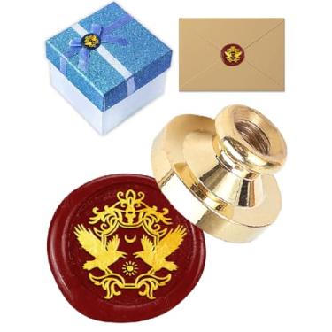 Imagem de 1 cabeça de carimbo de lacre de cera de latão corvo, carimbo de cera de vedação de corvo sem alça cabeça de latão de substituição para envelopes, convite de festa, casamento, cartão de Ação de Graças