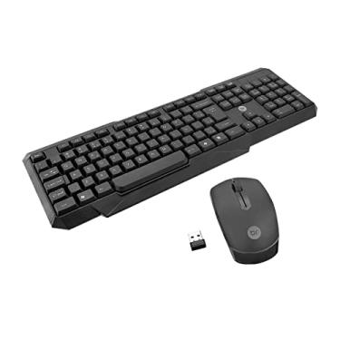 Imagem de Bright, 55, Combo Teclado e Mouse Sem Fio Slim 2, Teclado com Apoio Ergonômico, Padrão ABNT2, 107 teclas, Mouse Ambidestro, 3 Botões, PRETO