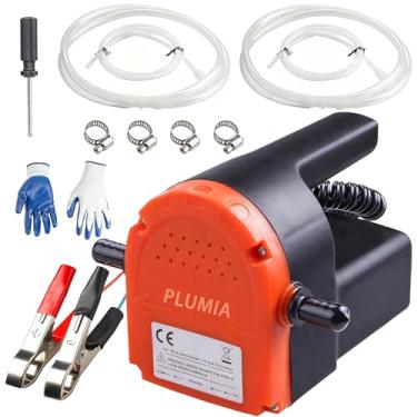 Imagem de PLUMIA Bomba extrator de troca de óleo 12 V 80 W, bomba de transferência de óleo de sucção diesel atualizada com tubo, bomba de troca de óleo marinho e bomba de óleo elétrica, para barco, carro, motocicleta, quadriciclo