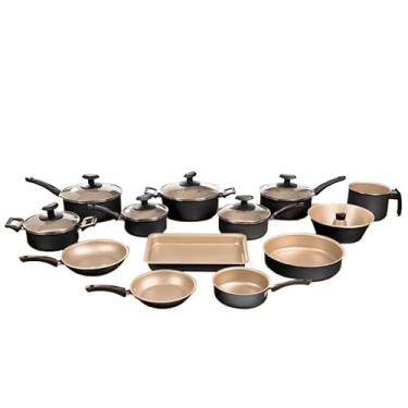 Imagem de Jogo Conjunto de Panelas Antiaderente 13 Peças Tampa de Vidro (13 Bege)