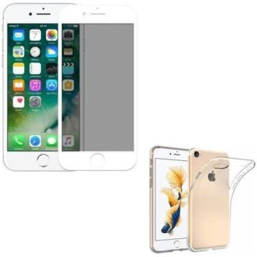 Imagem de Película De Vidro Privacidade 3D Anti Spy Tela Toda Para iPhone + Capa
