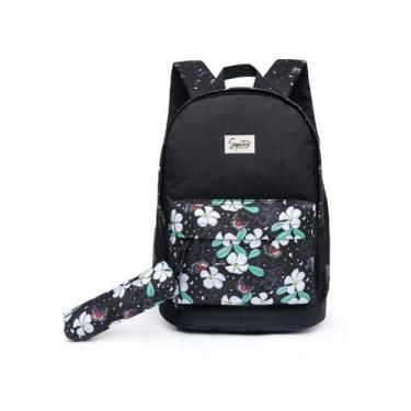Imagem de Mochila Escolar Feminina Spector Com Estojo Reforçada, U
