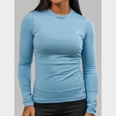 Imagem de Camiseta Proteção Solar Uv Feminina Térmica Manga Longa Segunda Pele B