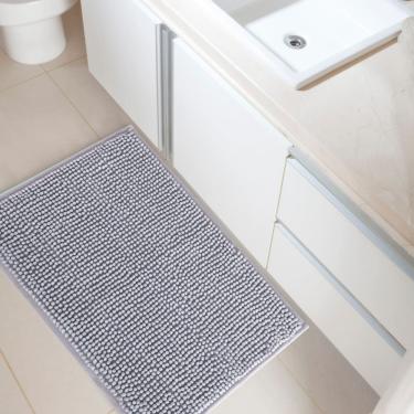 Imagem de Tapete Banheiro 40x60 Antiderrapante Bolinha Microfibra Macarrão
