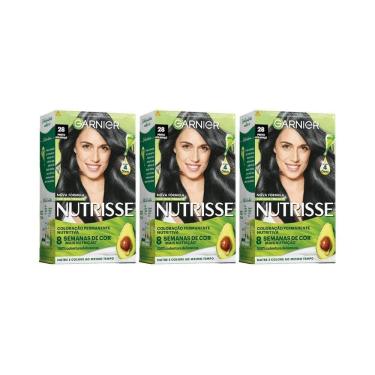 Imagem de Coloraçao Nutrisse 28 Preto Azulado Acai-Kit C/3Un