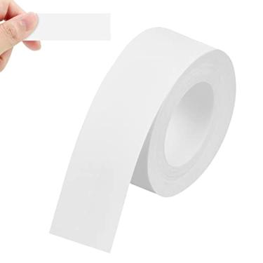 Imagem de Etiquetas brancas de impressora térmica de 4 m × 1,5 mm, papel adesivo de código de barras/nome à prova d'água resistente a rasgos