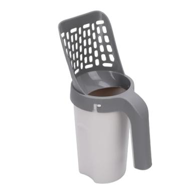 Imagem de Asixxsix Colher de Areia para Gatos, pá de Peneiração de Plástico para Gatos Com Lata de Lixo e 4 Sacos de Lixo de Rolo, Colher de Lixo Portátil Removível para Caixa de Areia de Gato