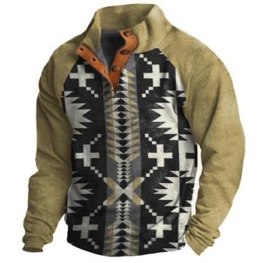 Imagem de Moletons ZOCAVIA Western Aztec para homens Ethnic Graphic - S