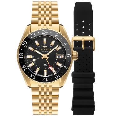 Imagem de Relógio Technos Diver Automatico Gmt Nh34ab/t1p Dourado